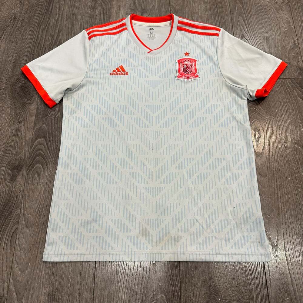 adidas Spain 2018 World Cup Away Jersey Halo Blue Size Medium